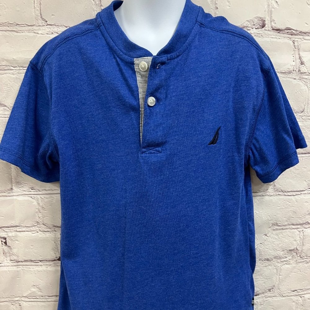 Boys Nautica Henley Short Sleeved T-shirt
